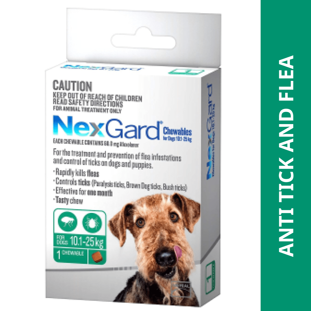 Boehringer Ingelheim Nexgard (Afoxolaner) (10 to 25kg) Dog Tick & Flea Control Tablet (3 tablets)