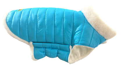 Woofiezz Warm & Comfortable Winter Jackets for Dogs and Cats (Turquoise)