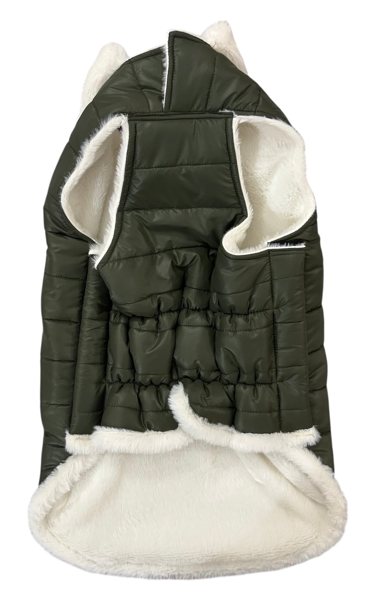 Woofiezz Warm & Comfortable Winter Jackets for Dogs and Cats (Olive Green)
