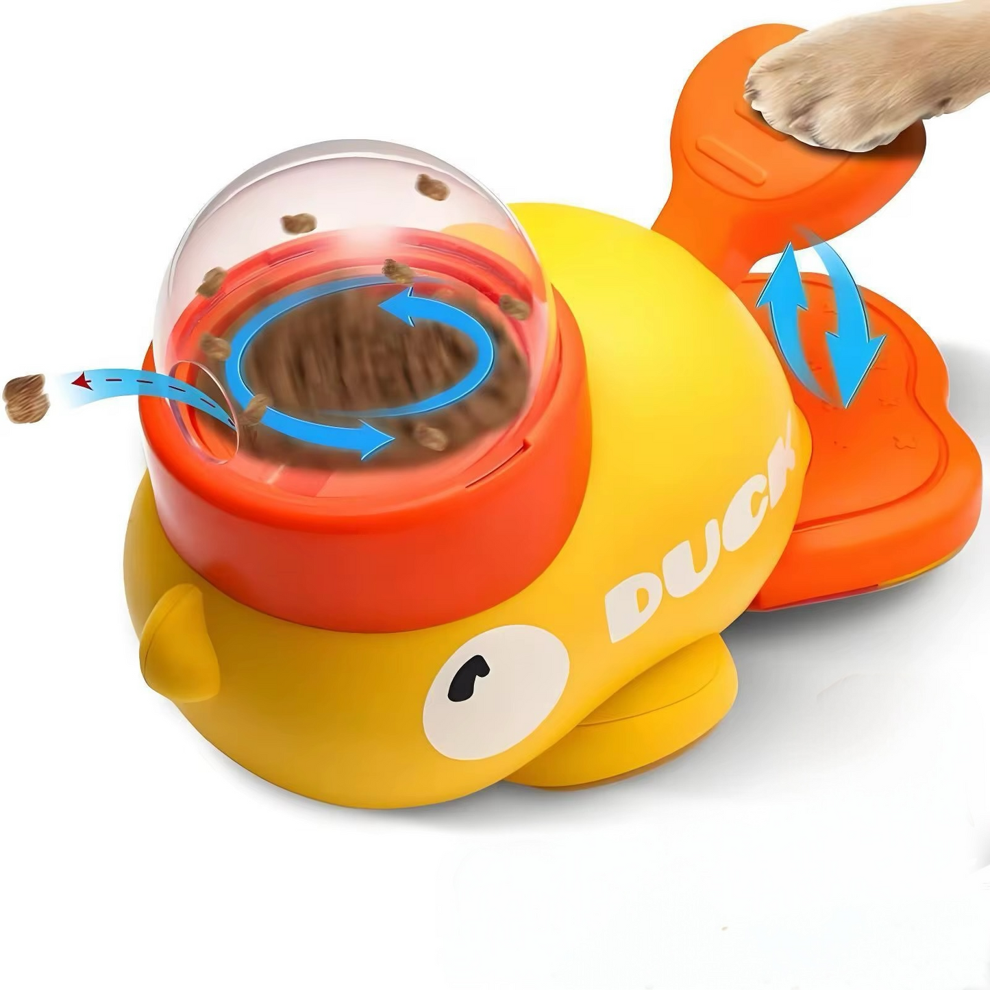 Talking Dog Club Oh Duck 3 Portion Cups Included Treat Dispenser for Dogs and Cats