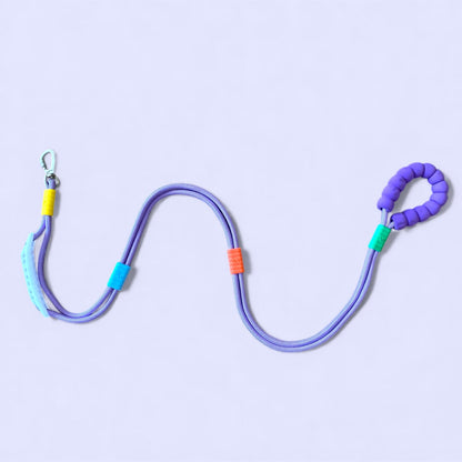 Talking Dog Club Extra Strong Vivid Handle Leash for Dogs (Purple/Purple)