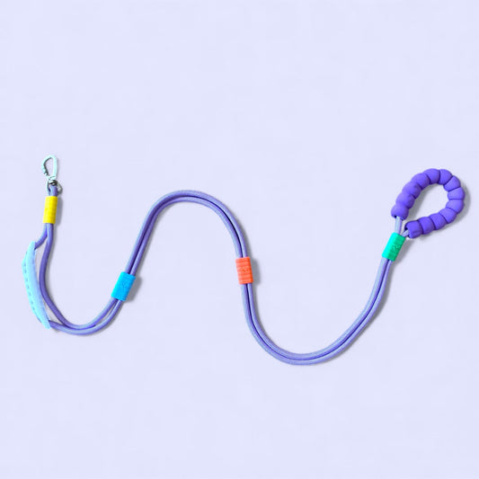 Talking Dog Club Extra Strong Vivid Handle Leash for Dogs (Purple/Purple)