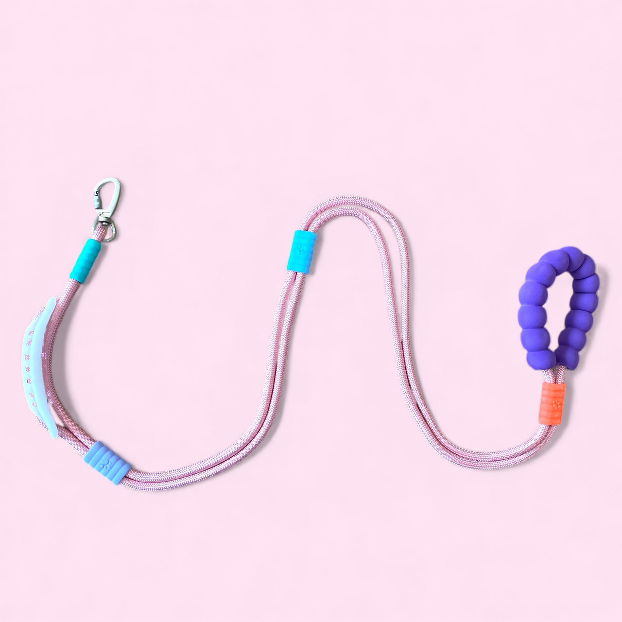 Talking Dog Club Extra Strong Vivid Handle Leash for Dogs (Pink/Purple)