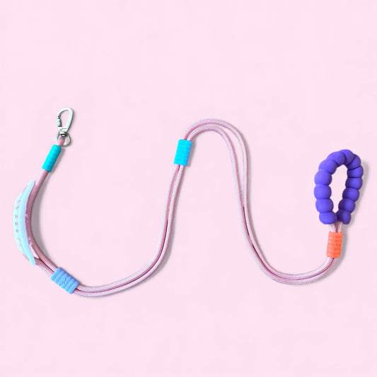Talking Dog Club Extra Strong Vivid Handle Leash for Dogs (Pink/Purple)
