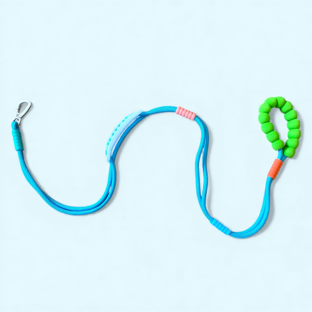 Talking Dog Club Extra Strong Vivid Handle Leash for Dogs (Blue/Green)