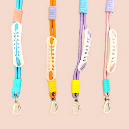 Talking Dog Club Extra Strong Vivid Handle Leash for Dogs (Orange/Purple)