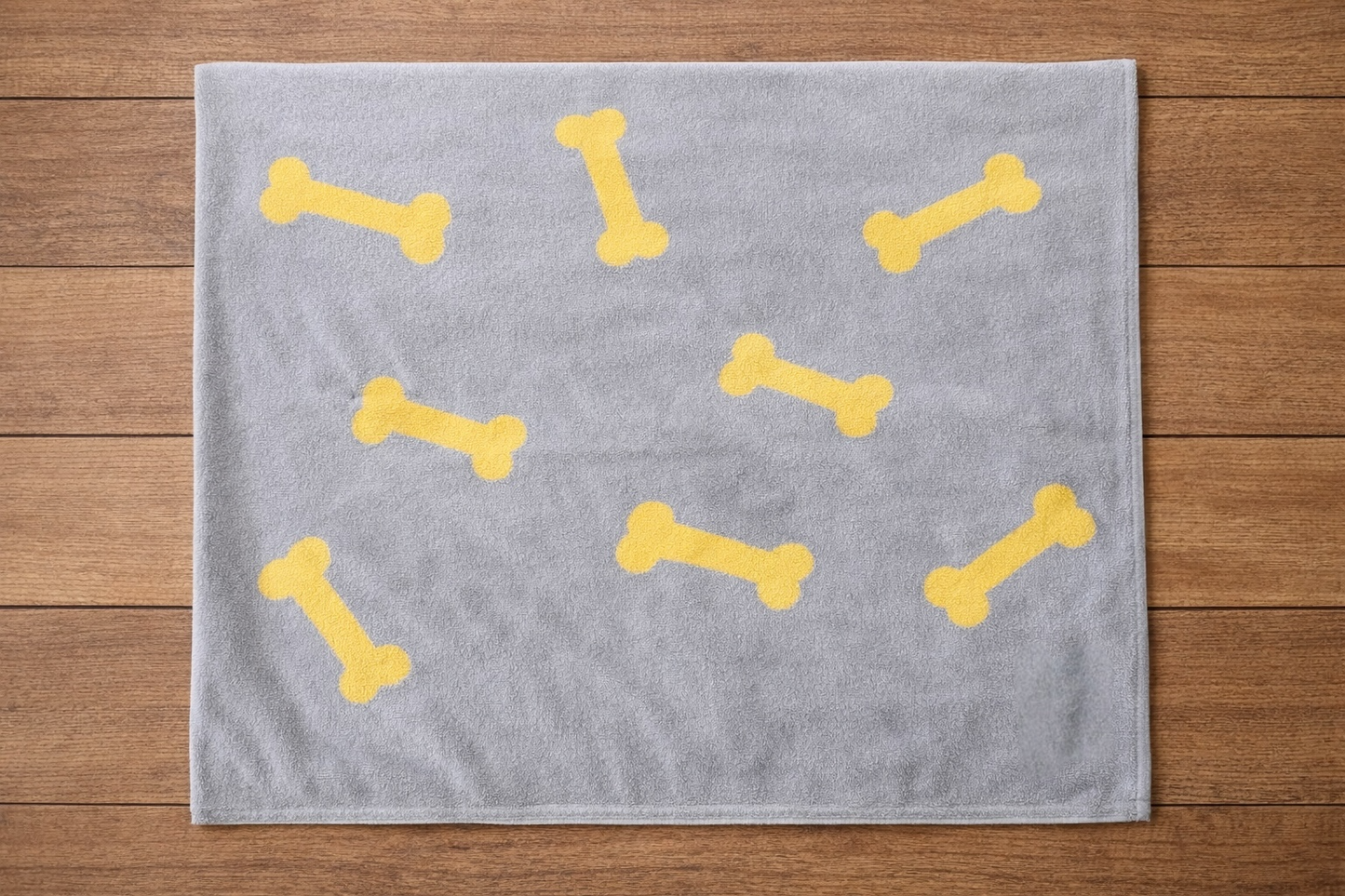 Talking Dog Club Bone Print Viscose Blanket for Dogs (Grey and Yellow Bone)