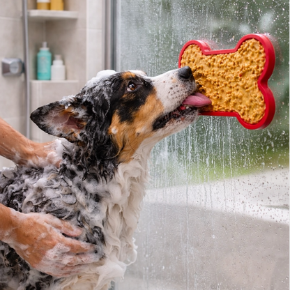 Talking Dog Club Lickable Bone Shaped Lick Mat for Dogs