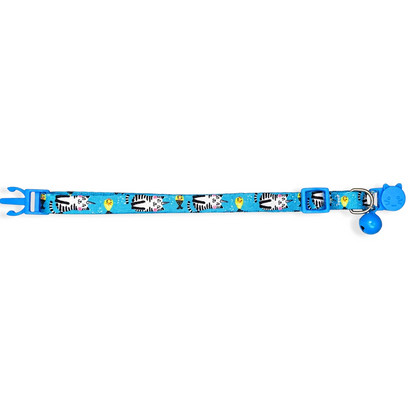 Talking Dog Club Everyday Collar with Unicorn Cat Bell for Cats (Blue)