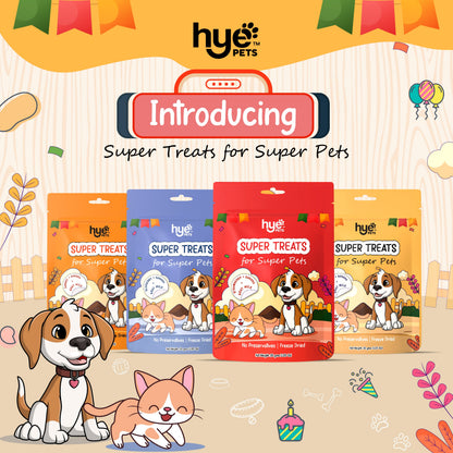 HYE Pets Freeze Dried Treats with Goat Milk, Pumpkin, and Banana for Dogs and Cats