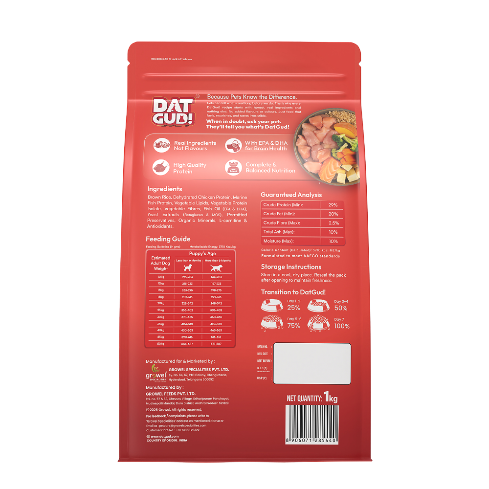 DatGud Chicken & Brown Rice Puppy Dog Dry Food