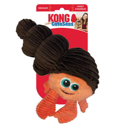 Kong Cuteseas Rufflez Hermit Crab Toy for Dogs (Brown)