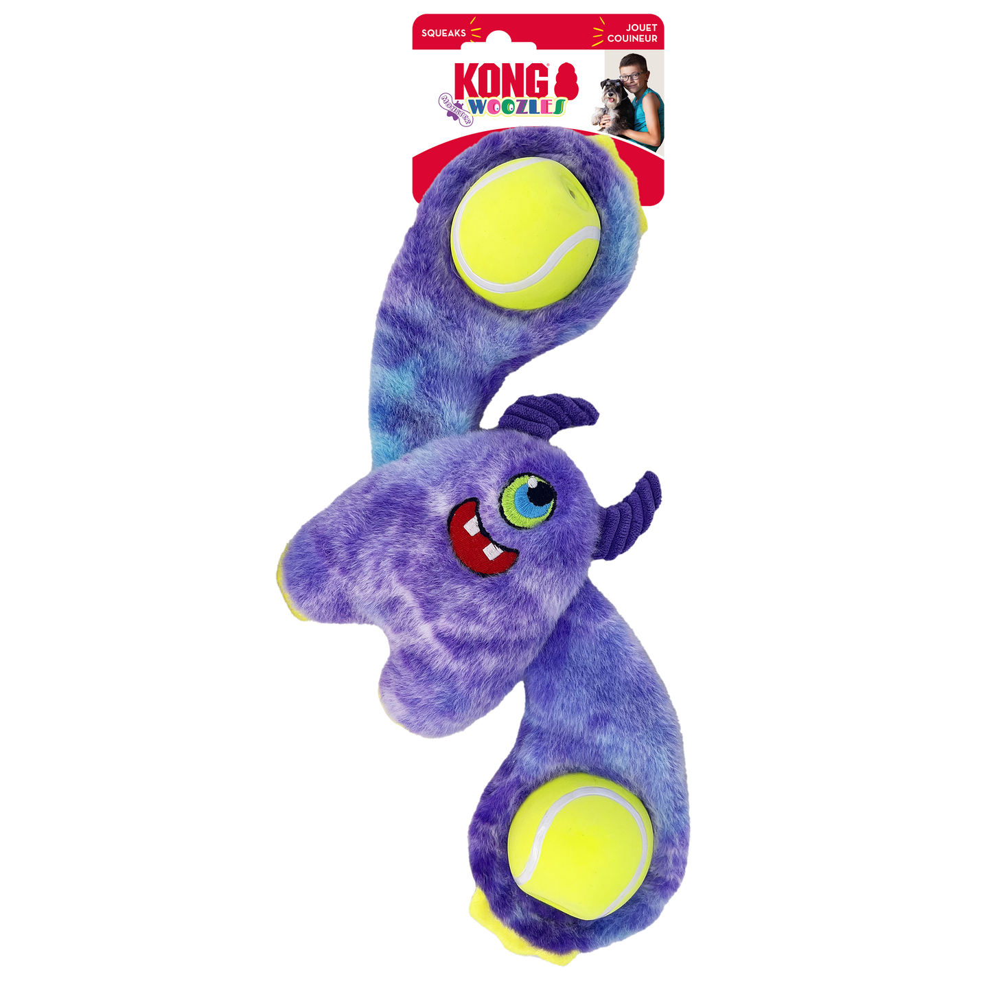 Kong Woozles Monster Plush Toy for Dogs (Purple)