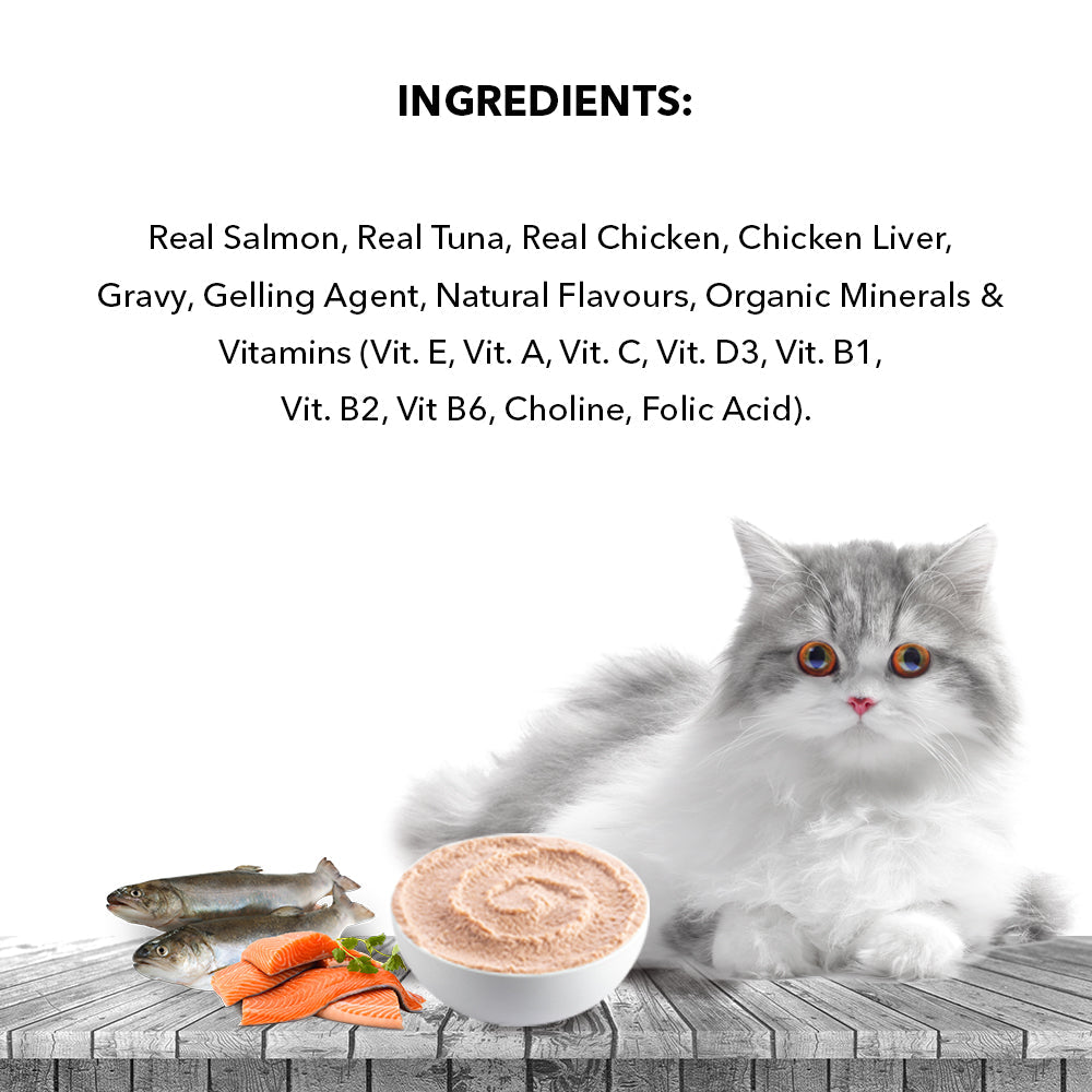 Active Real Salmon Fish in Gravy Adult Cat Wet Food ( Buy 1 Get 1 )