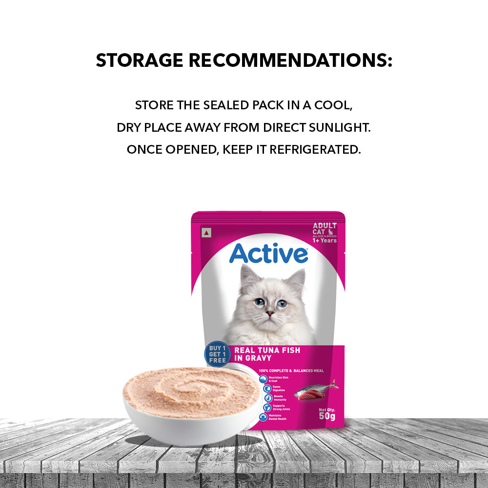 Active Real Tuna Fish in Gravy Adult Cat Wet Food ( Buy 1 Get 1 )