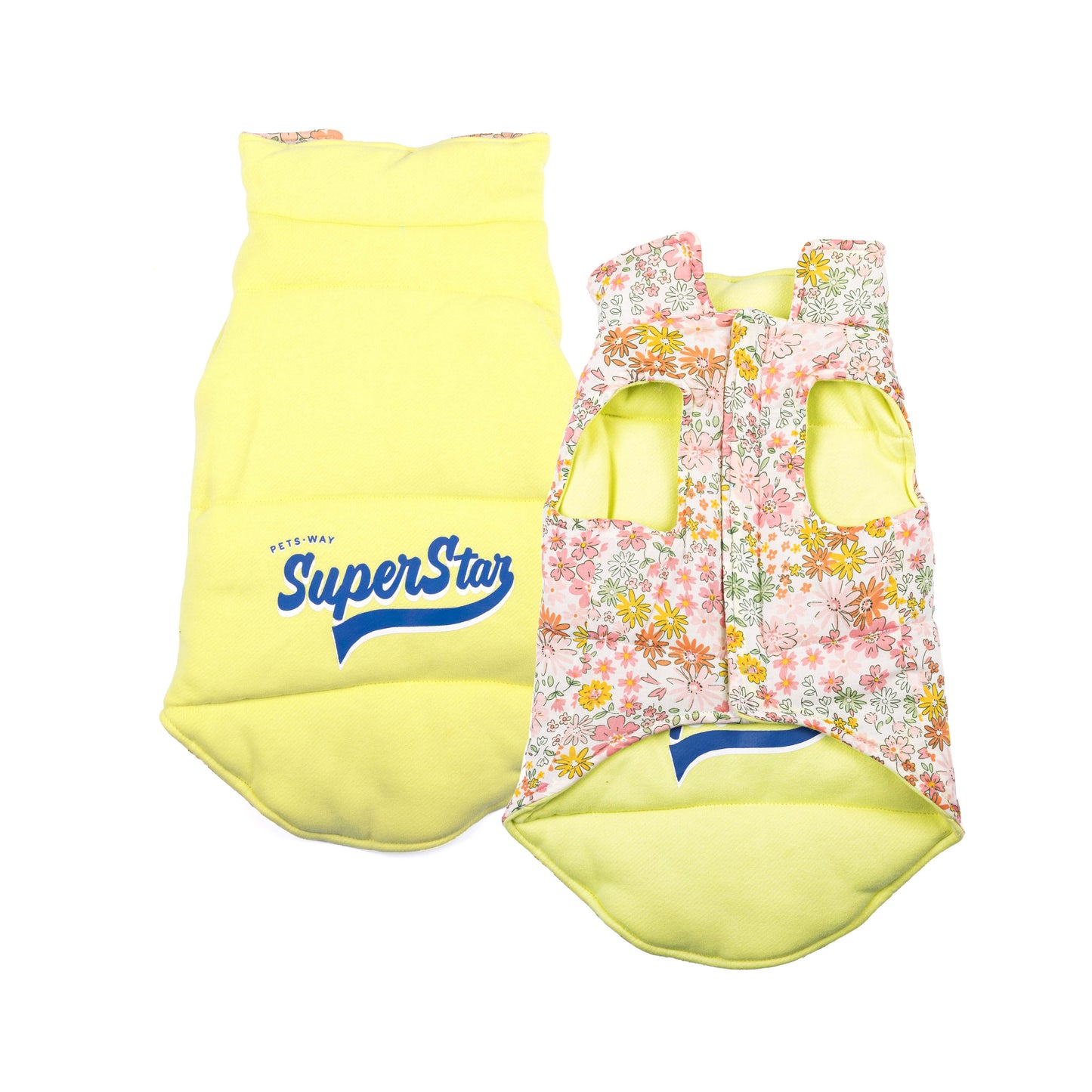 Pets Way Superstar Reversible Check Winter Jacket for Dogs (Lime)