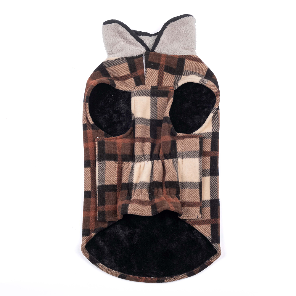 Pets Way Checks Winter Jacket for Dogs (Brownie)