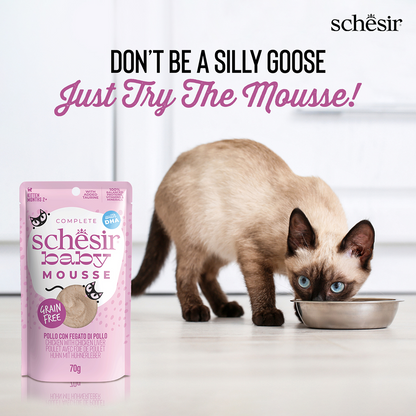Schesir Baby Chicken and Liver Mousse Kitten Cat Wet Food