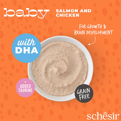 Schesir Baby Salmon and Chicken Mousse Kitten Cat Wet Food