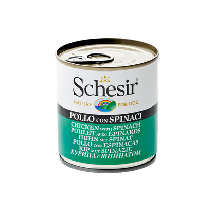 Schesir Chicken & Rice with Spinach in Jelly Dog Wet Food