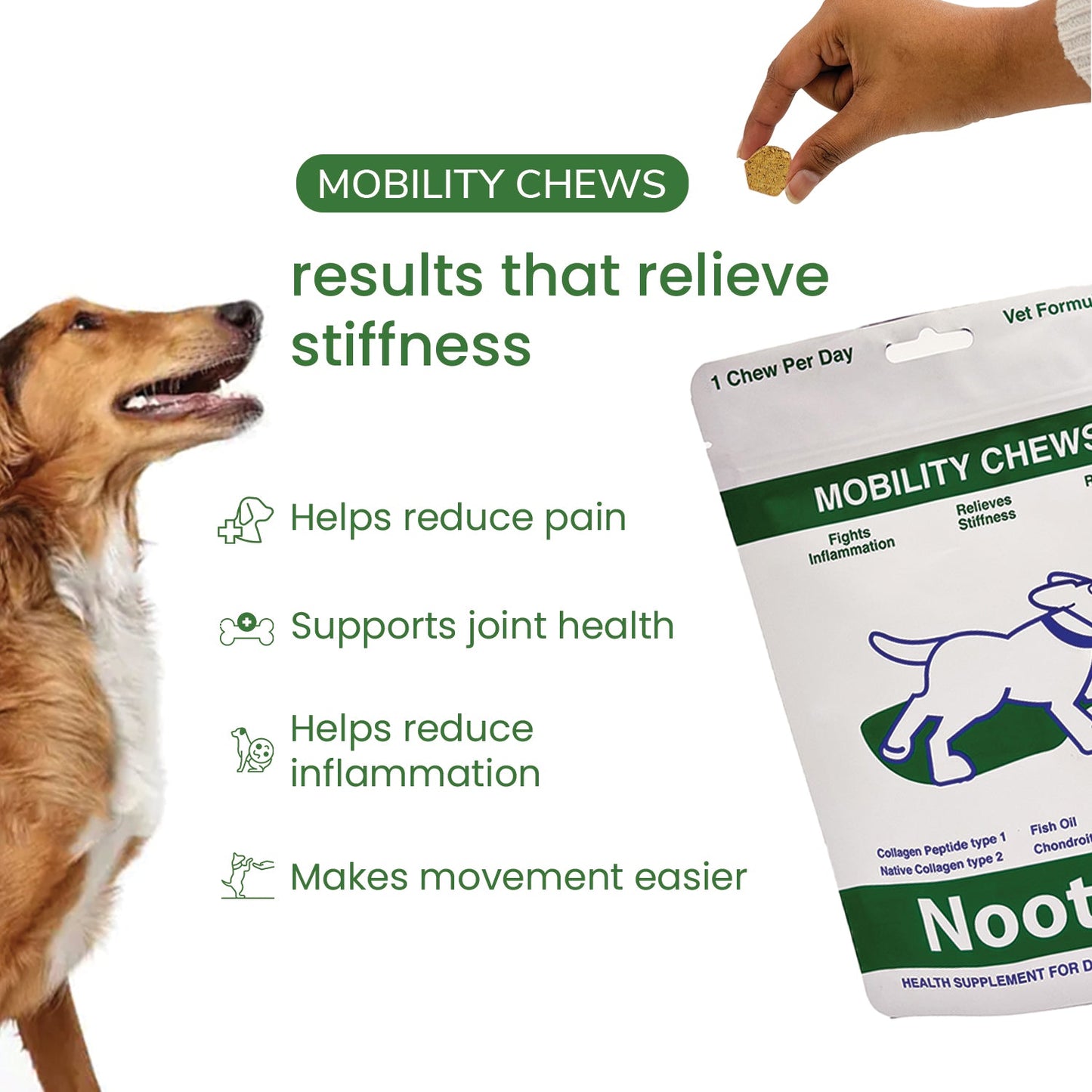 Nootie+ Joint & Bone Mobility Chews Supplement for Dogs