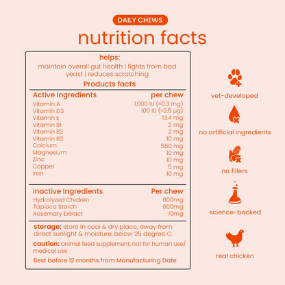 Nootie+ Multivitamin Daily Chews Supplement for Dogs