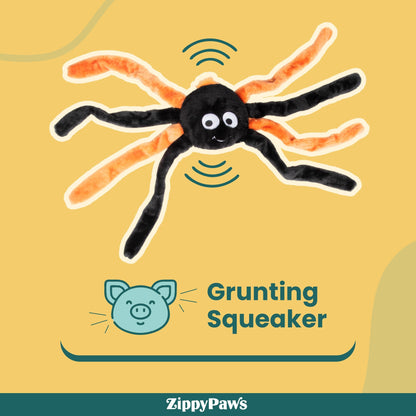 Zippy Paws Halloween Spider Grunterz Plush Toy for Dogs