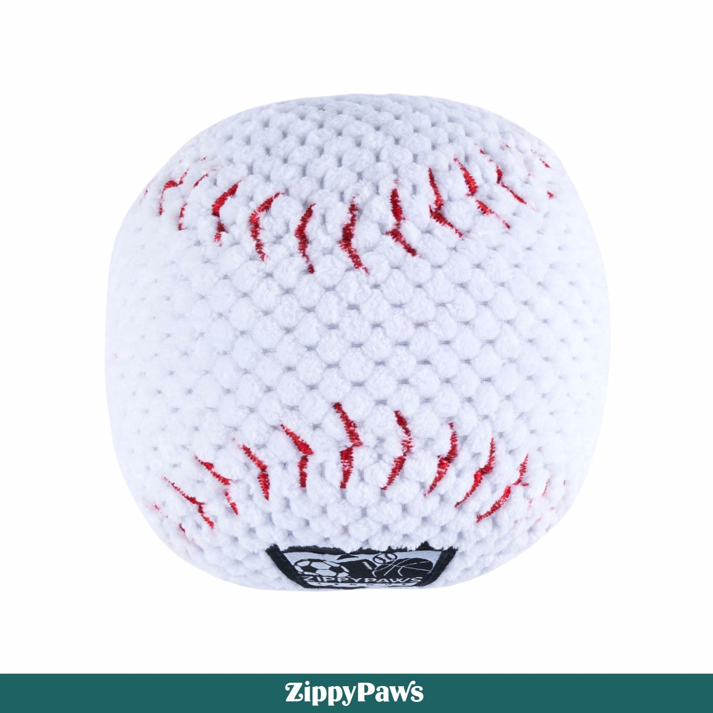 Zippy Paws SportsBallz Baseball Plush Toy for Dogs