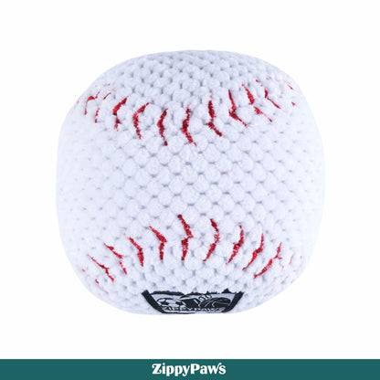 Zippy Paws SportsBallz Baseball Plush Toy for Dogs