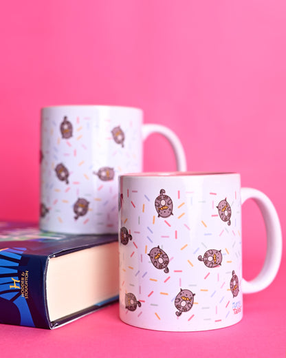 Furry Tales Sprinkles Hearts Fish Ceramic Coffee Mug (White)