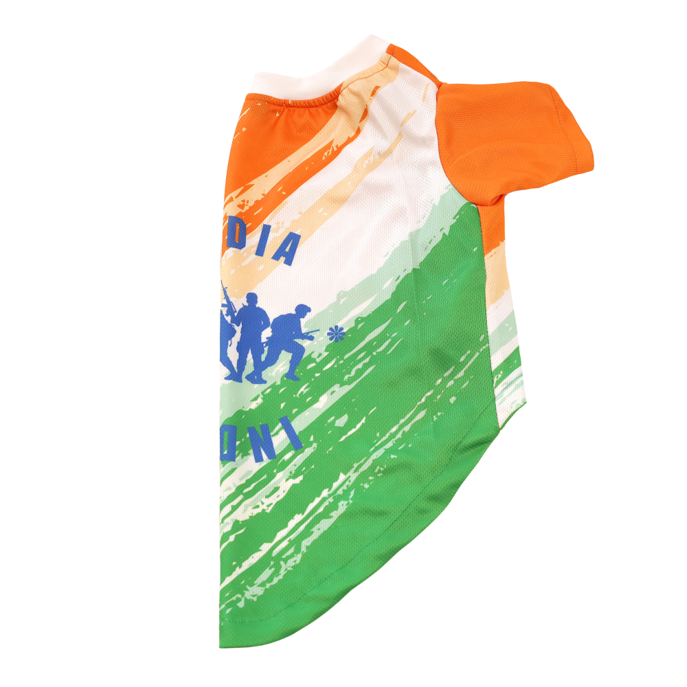 Pets Way Team India Spirit Tshirt for Dogs