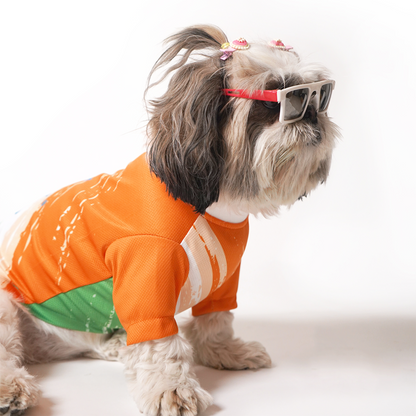Pets Way Team India Spirit Tshirt for Dogs
