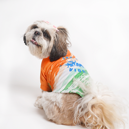 Pets Way Team India Spirit Tshirt for Dogs