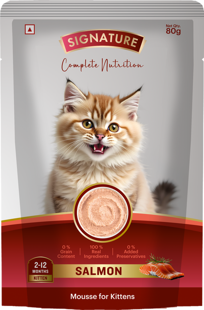 Signature Grain Zero Salmon Mousse Kitten Cat Wet Food