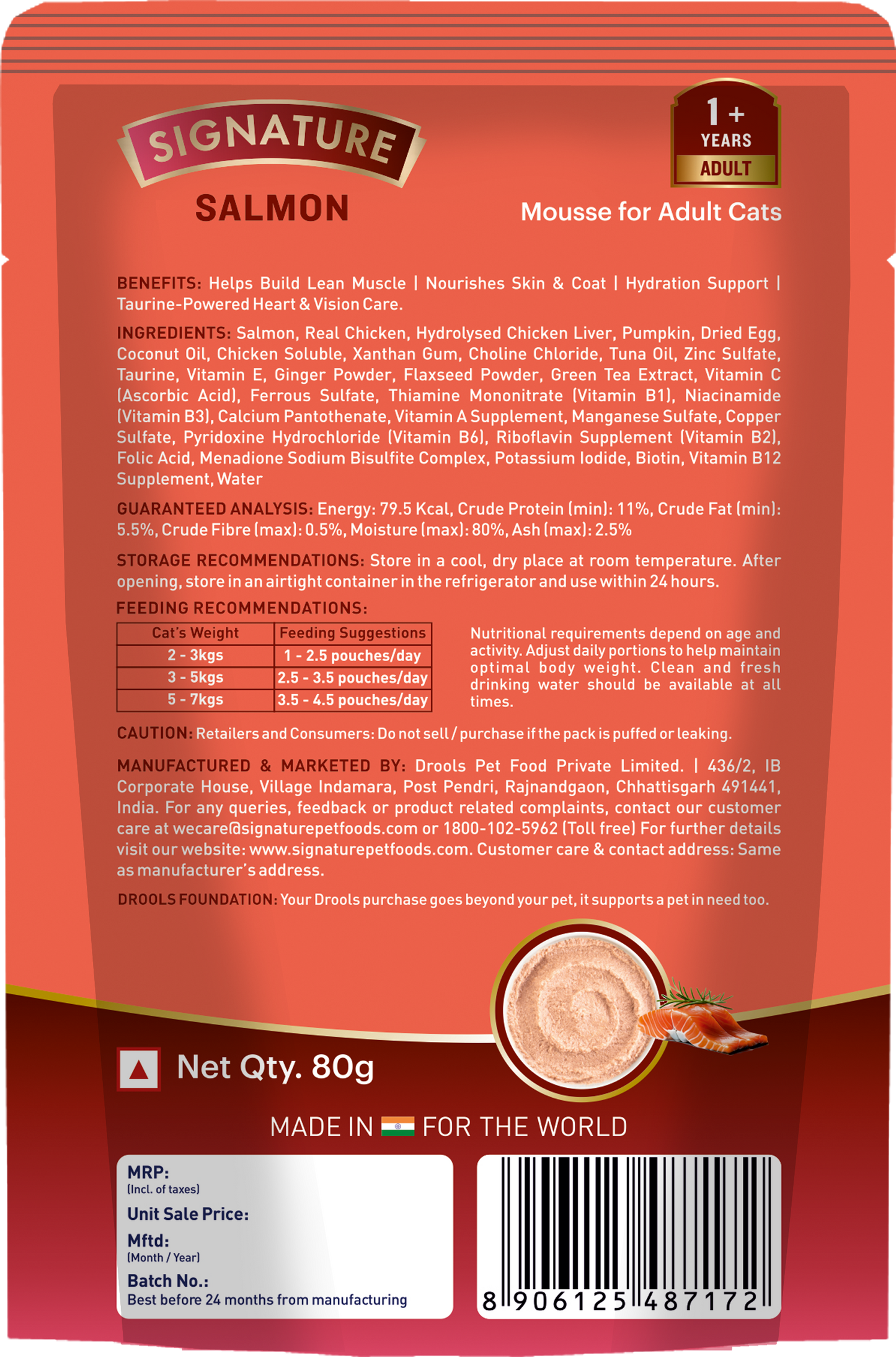 Signature Grain Zero Salmon Mousse Adult Cat Wet Food