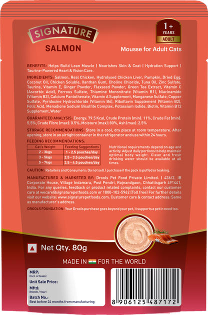 Signature Grain Zero Salmon Mousse Adult Cat Wet Food