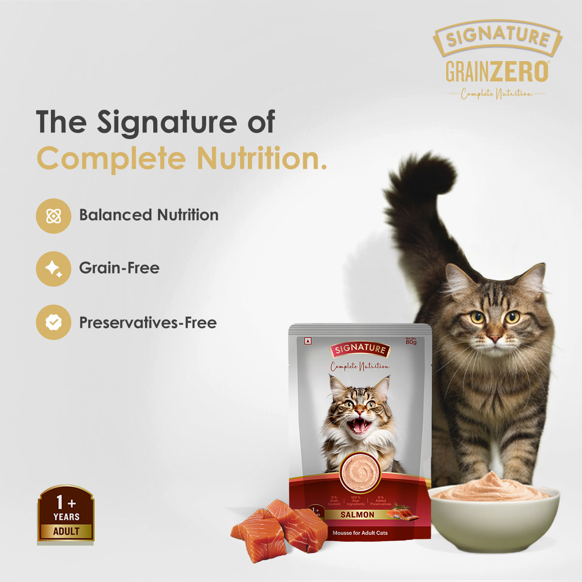 Signature Grain Zero Salmon Mousse Adult Cat Wet Food