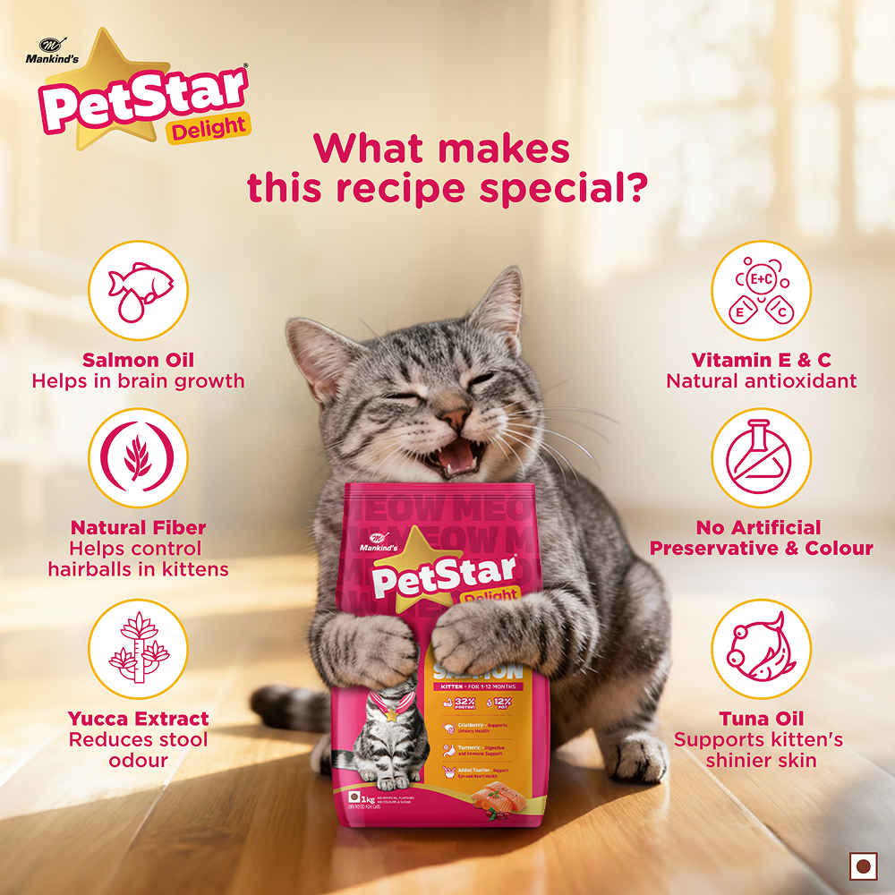 Mankind PetStar Salmon Kitten Cat Dry Food