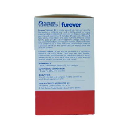 Pawsome Companion Furever Salmon Oil for Dogs & Cats 500ml