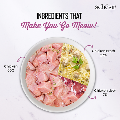 Schesir Baby Chicken and Liver Mousse Kitten Cat Wet Food