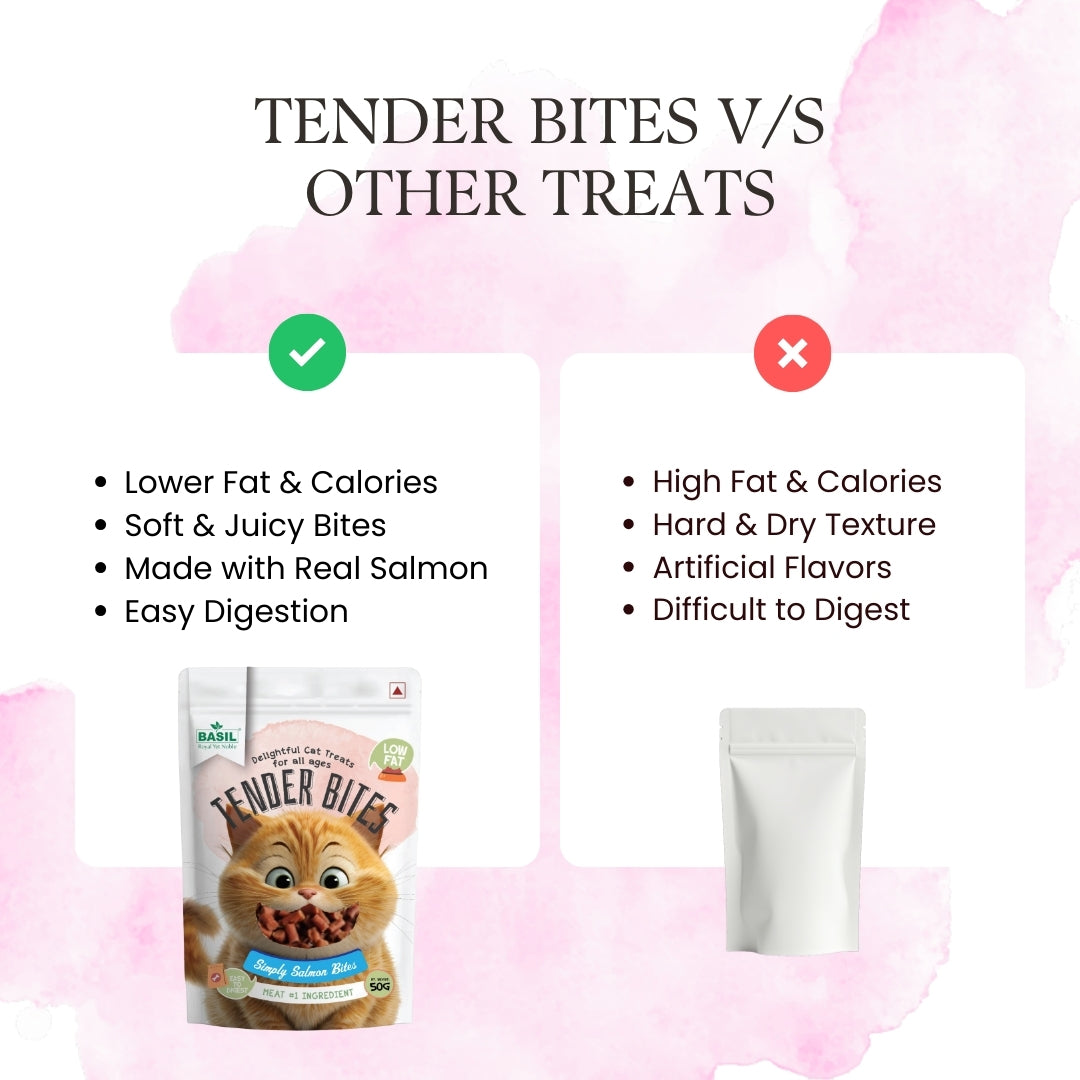 Basil Tender Bites Simply Salmon Cat Treats
