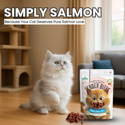 Basil Tender Bites Simply Salmon Cat Treats