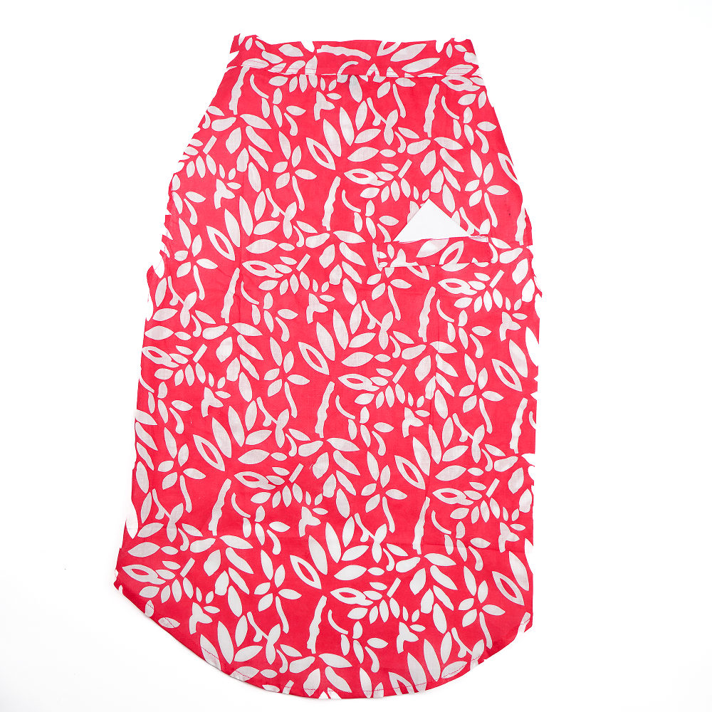 Skatrs Cotton Shirt for Dogs and Cats (Hot Pink and White)
