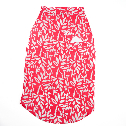 Skatrs Cotton Shirt for Dogs and Cats (Hot Pink and White)