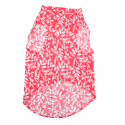 Skatrs Cotton Shirt for Dogs and Cats (Hot Pink and White)