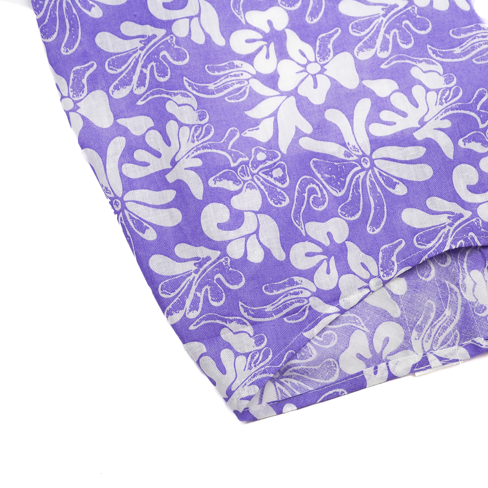 Skatrs Cotton Dress for Dogs and Cats (Lavender and White)