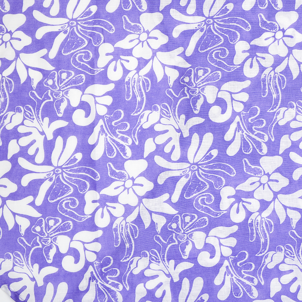 Skatrs Cotton Dress for Dogs and Cats (Lavender and White)