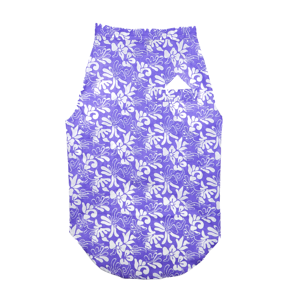 Skatrs Cotton Shirt for Dogs and Cats (Lavender and White)