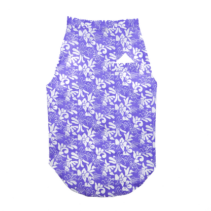 Skatrs Cotton Shirt for Dogs and Cats (Lavender and White)