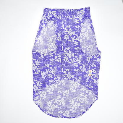Skatrs Cotton Shirt for Dogs and Cats (Lavender and White)